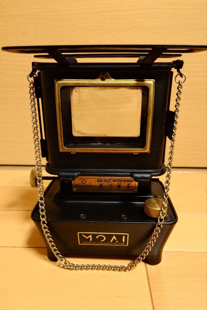 ❄スノー柄ガラス付 ThousWinds ファイヤーダンス アイロンストーブ