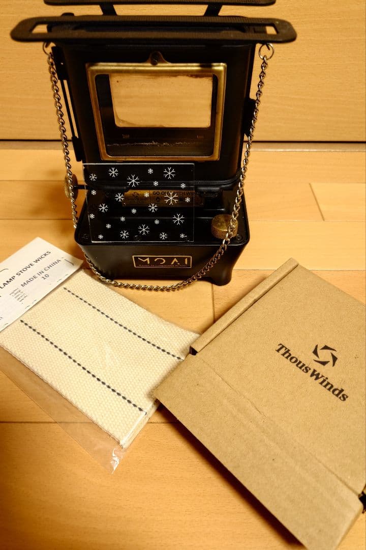 ❄スノー柄ガラス付 ThousWinds ファイヤーダンス アイロンストーブ