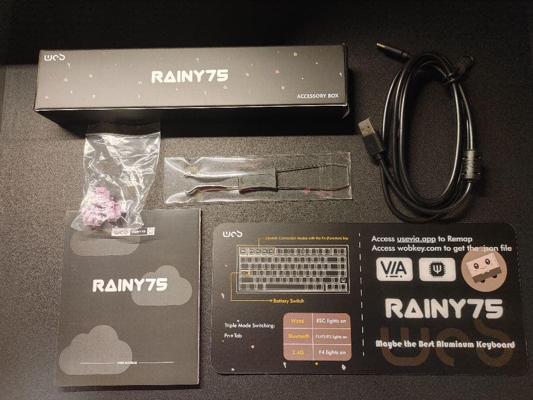 キーボード Rainy75 Color Black