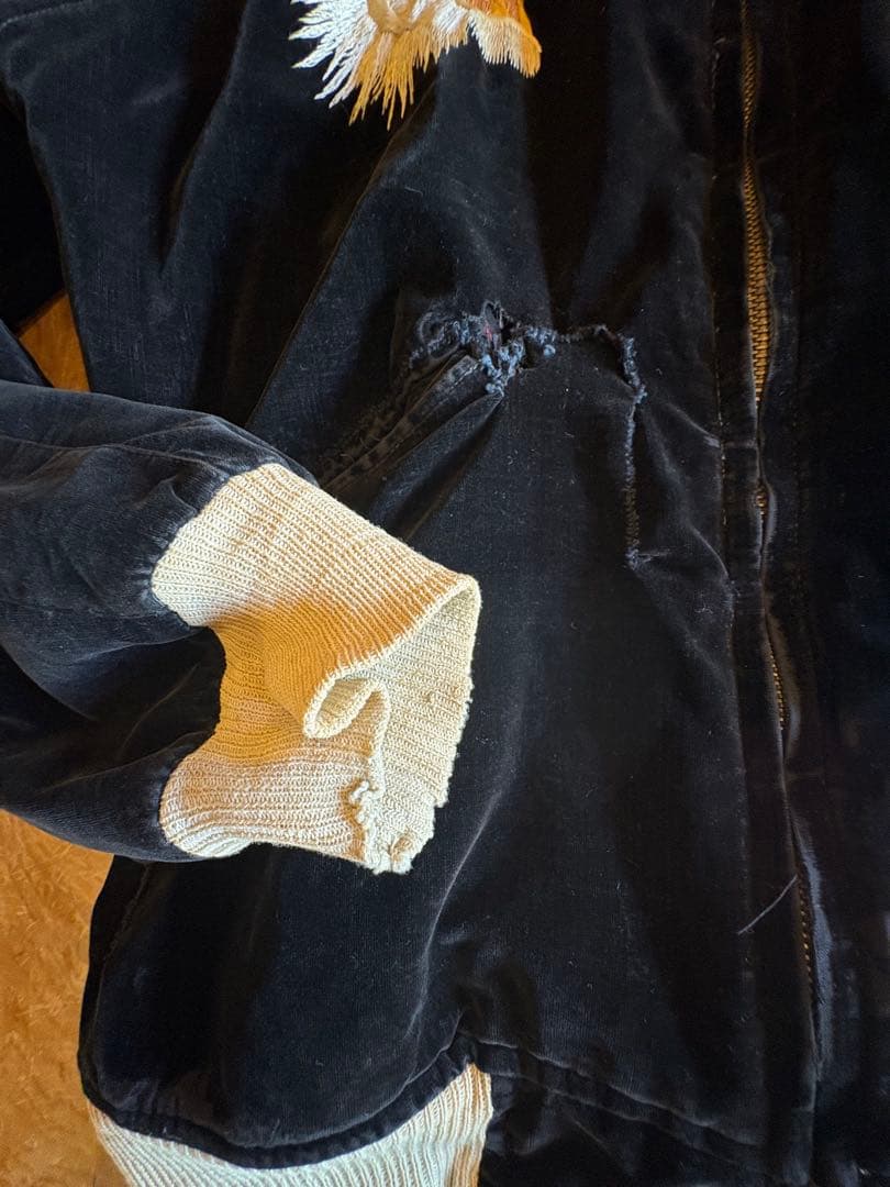 50s 別珍　スカジャン　最高サイズ　スペシャル　白虎　本物