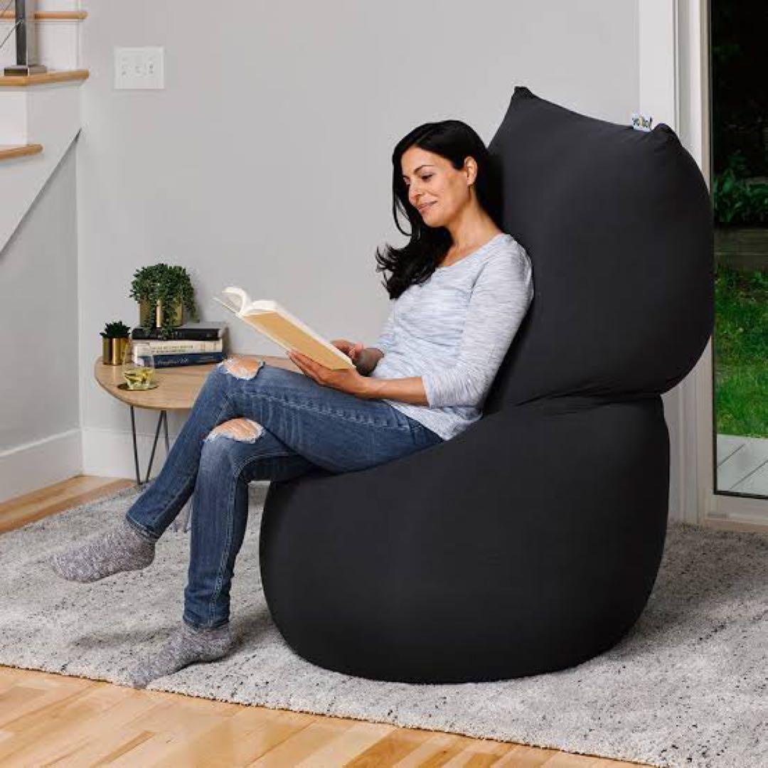 【Yogibo Max】ライトグレー&ブラック トレイボー&補充ビーズ