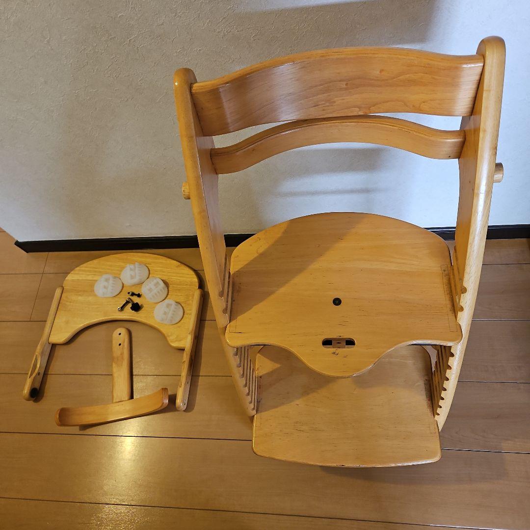 すくすくチェアスリム　テーブル&ガード付　大和屋　　ベビーチェア