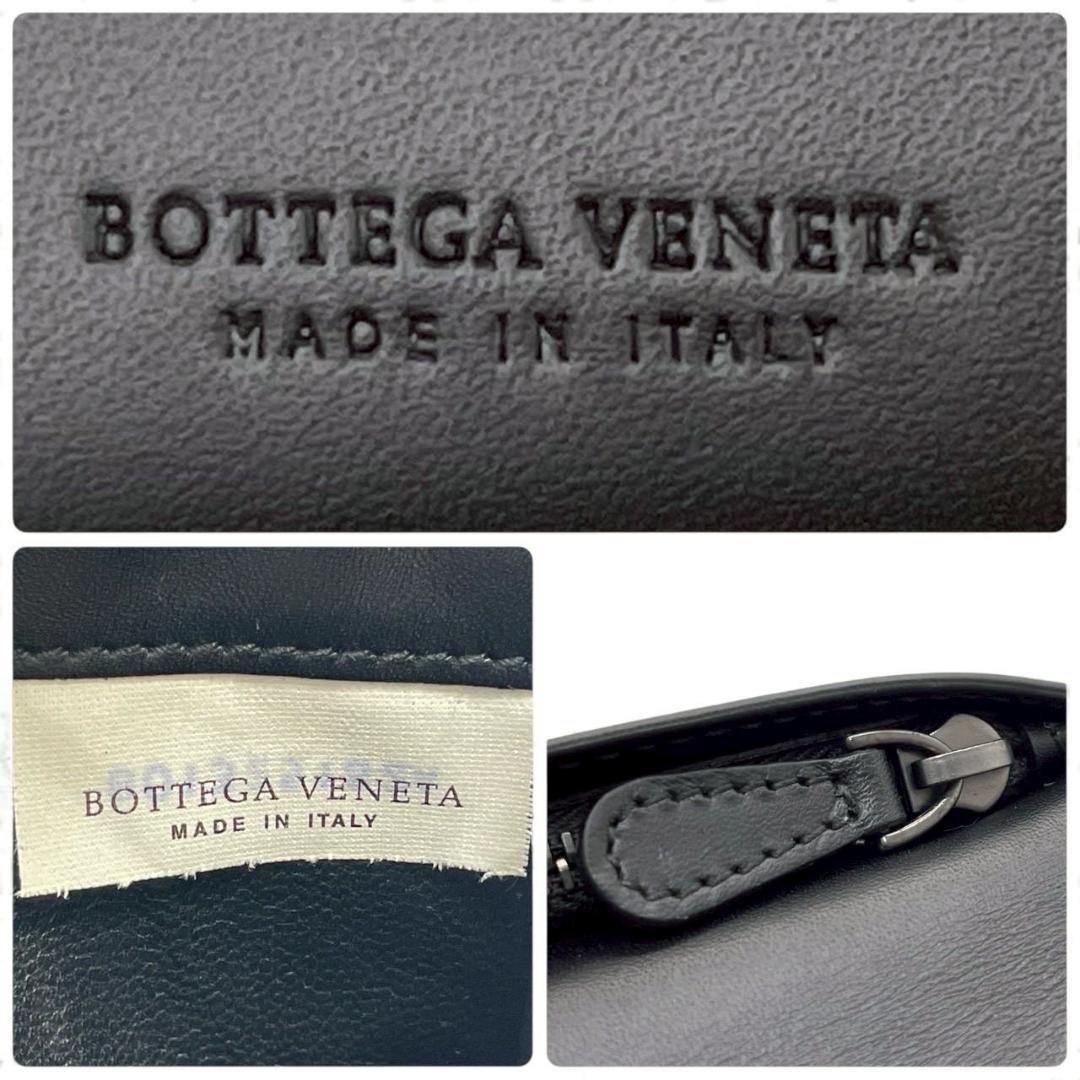 Y【新品未使用】ボッテガヴェネタ イントレチャート 二つ折り長財布 ブラック