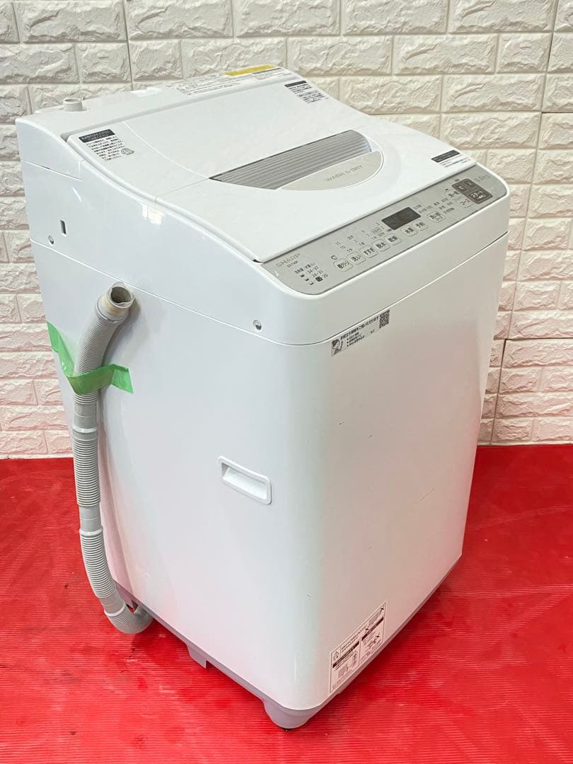 送料無料 シャープ 5.5kg 2022年製 洗濯乾燥機 ES-TX5F-S