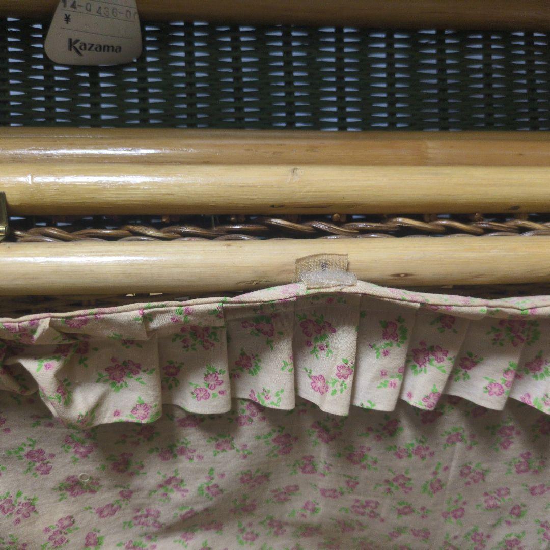 【希少】Kazama カザマ ラタン 教会型バスケット 大型 収納