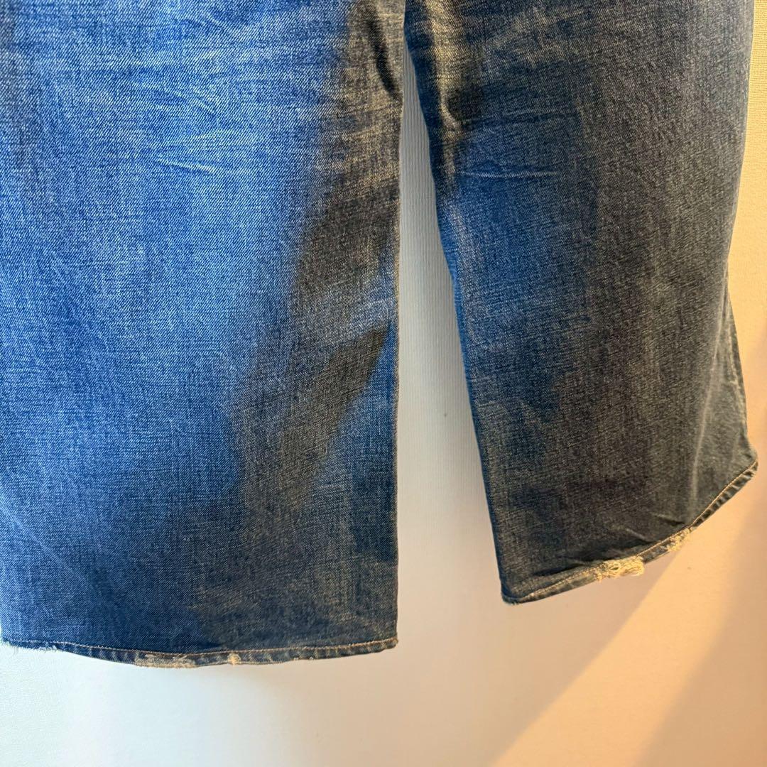 ほぼ未使用 CELINE セリーヌ 22S ワイドデニムパンツ 32サイズ