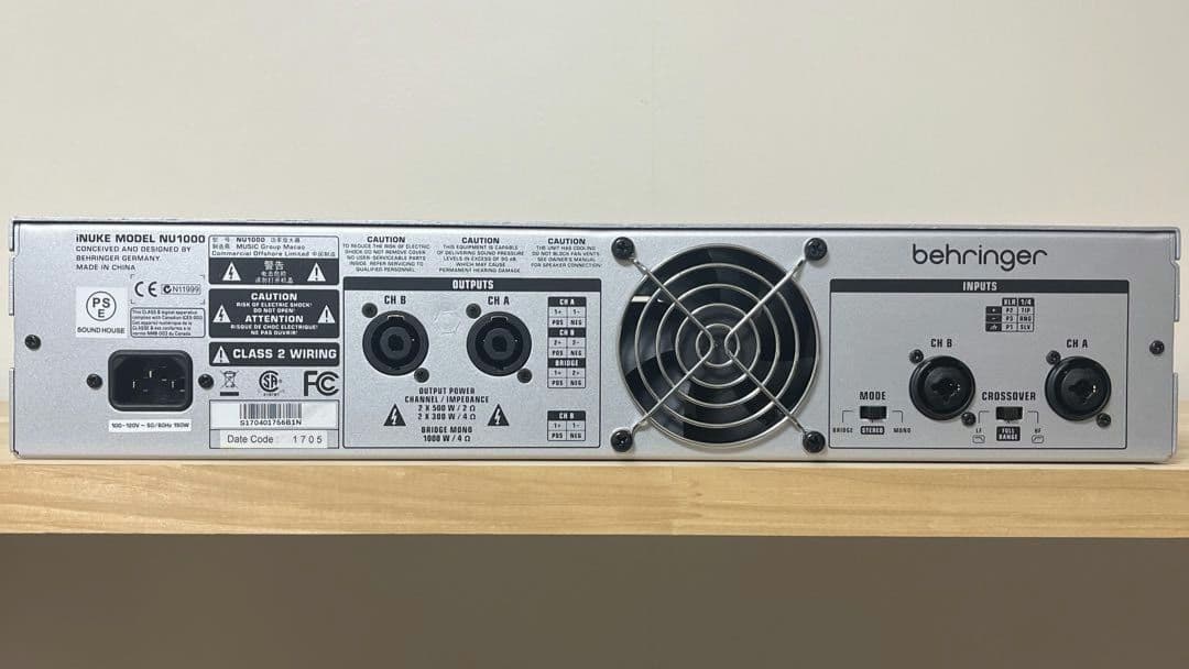 【動作品】behringer iNUKE NU1000 パワーアンプ
