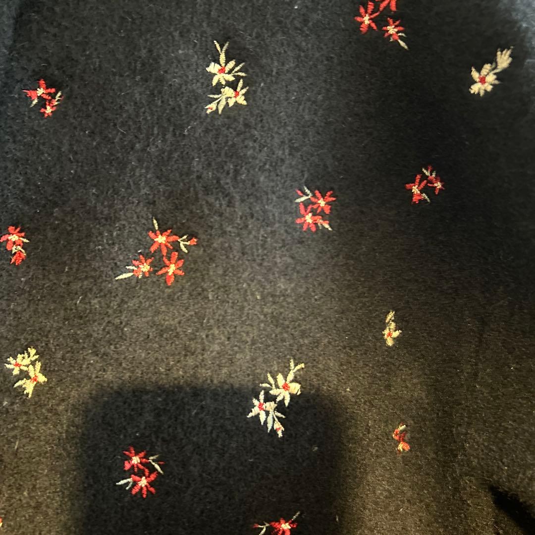 CREDONA｜ウールブレンド ブークレ フラワー 刺繍 ニット ジャケット