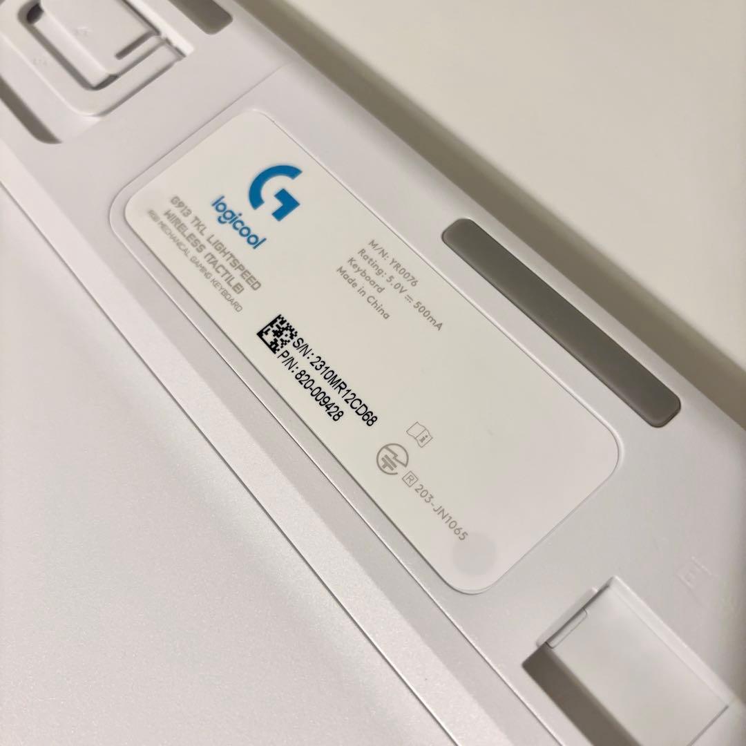 Logitech G913 TKL RGB ワイヤレスキーボード ホワイト