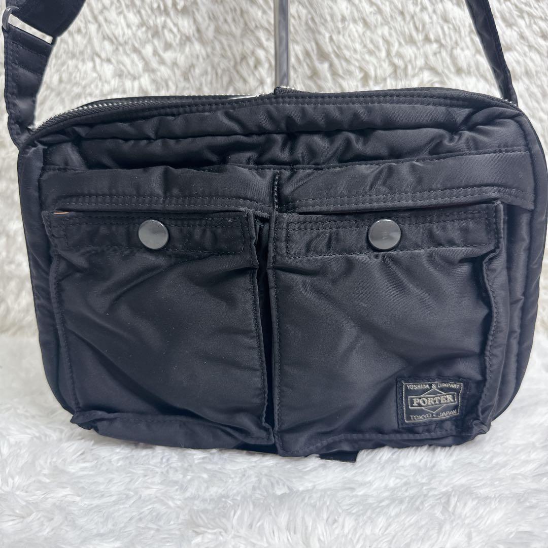 【未使用級】 PORTER ポーター タンカー 2層 ショルダーバッグ S クロ
