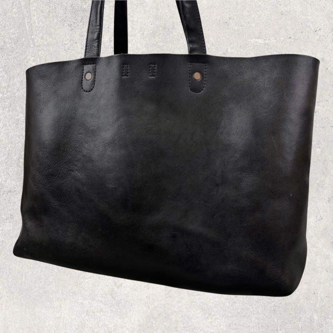 BOBSLOW BEAMS別注 Bono 栃木レザー トートバッグ ブラッ