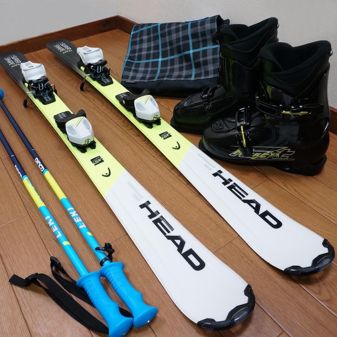 メンテ済 127cm 靴24cm HEAD スキーセット おまけ (130)