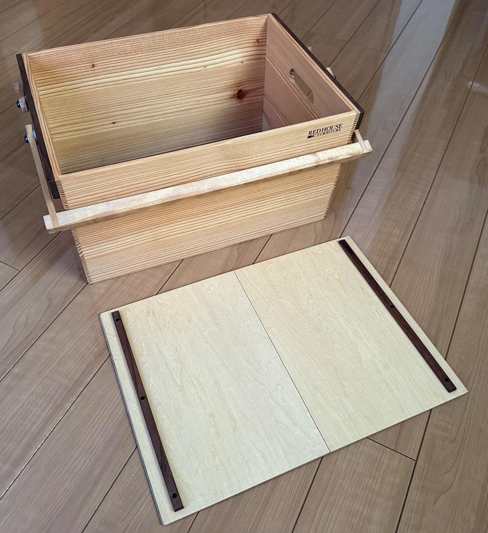 ウッドバスケット　Ｌサイズ　フタ付き