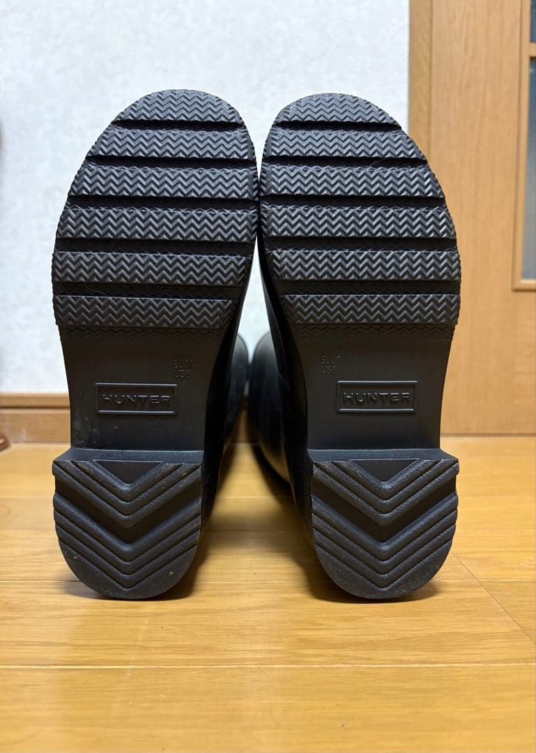 【極美品】HUNTER ロングブーツ ブラック 23~23.5 ナップサック&箱