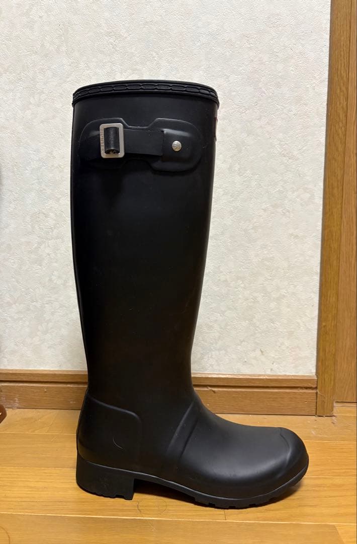 【極美品】HUNTER ロングブーツ ブラック 23~23.5 ナップサック&箱