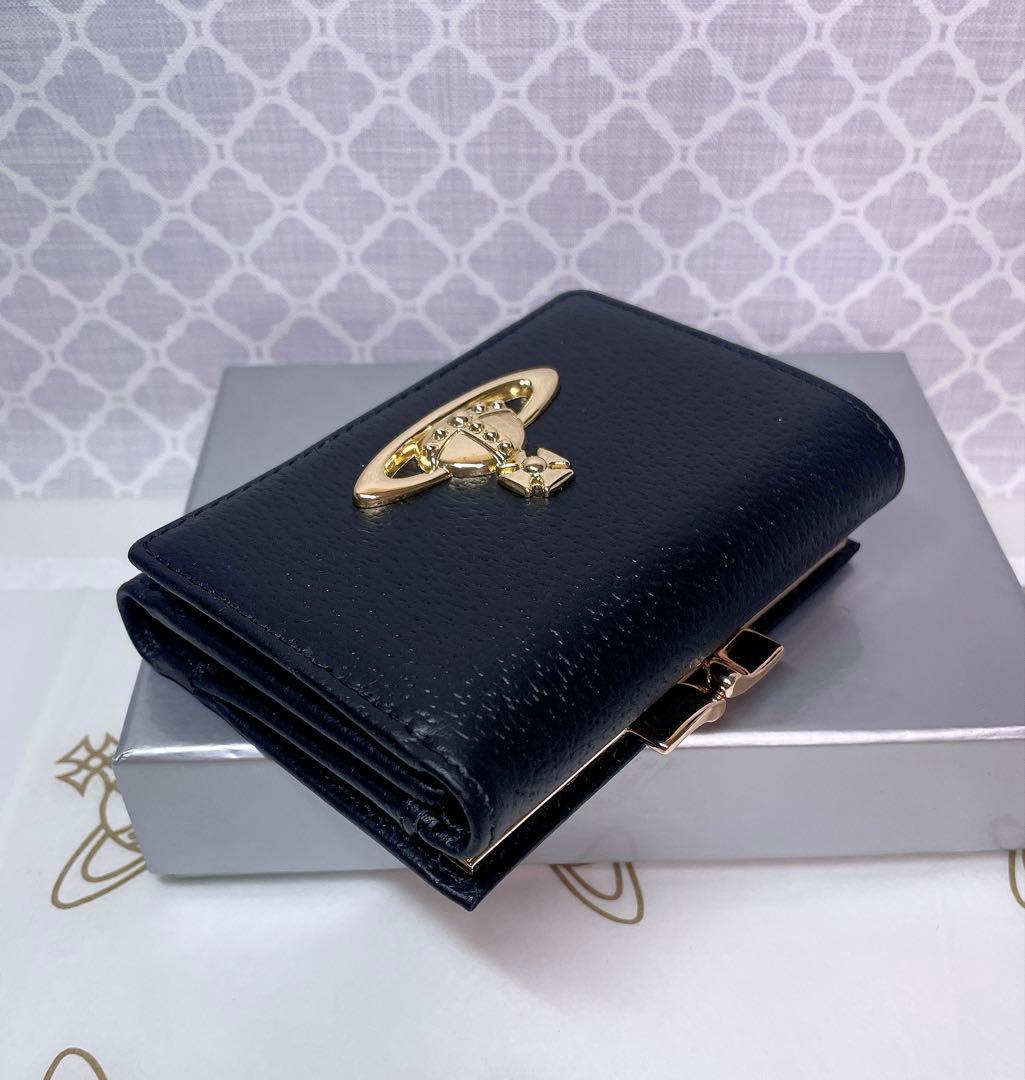 【最新☆新品】ヴィヴィアン・ウエストウッド　三つ折り財布 黒