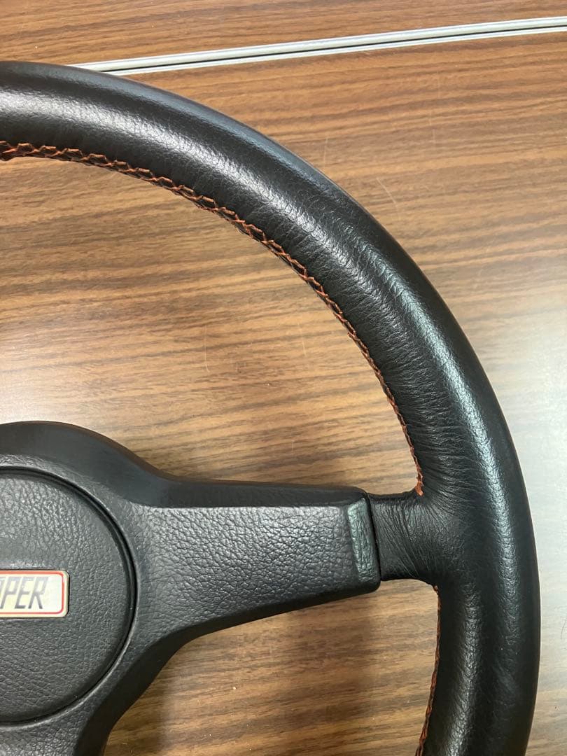 ローバーミニ　クーパー　レザー巻きステアリング