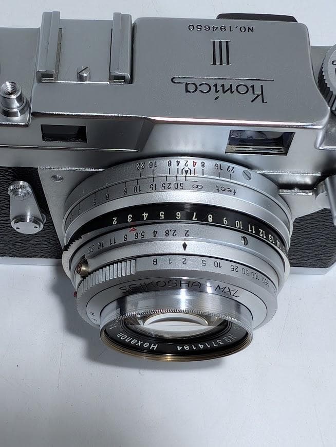 【外観・光学美品 完動品】KONICA Ⅲ 48mm F/2 フィルムカメラ