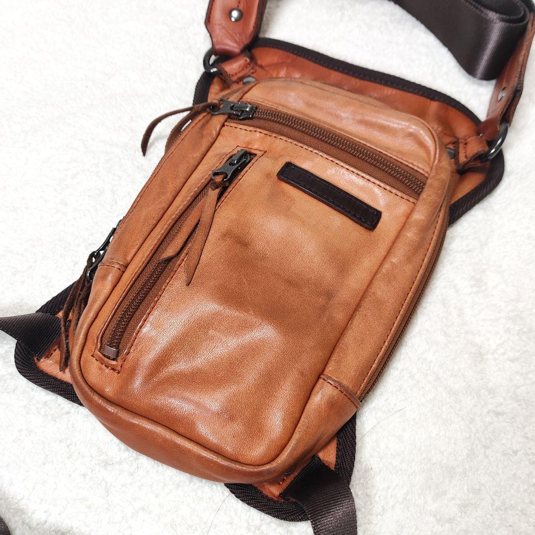 クシタニ KUSHITANI K-3578 2WAY レッグバッグ 本革 レザー