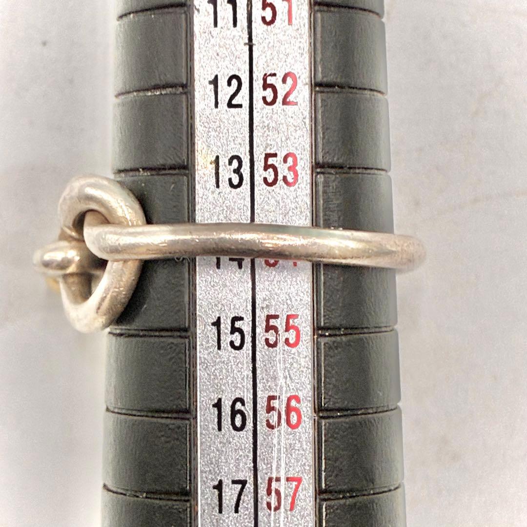 【箱、袋付き】オールドティファニー　14号　フック＆アイ　ラブノット　リング