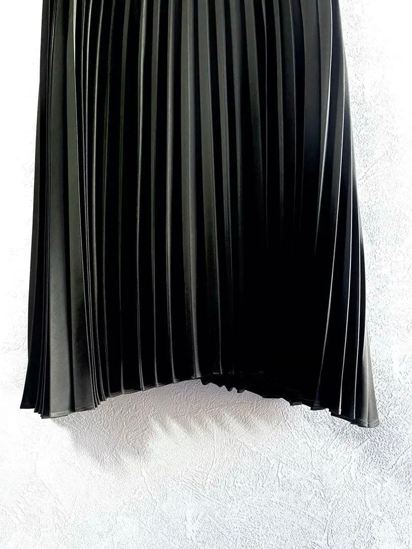 【美品】ADORE プリーツロングスカート オールゴム仕様 アドーア