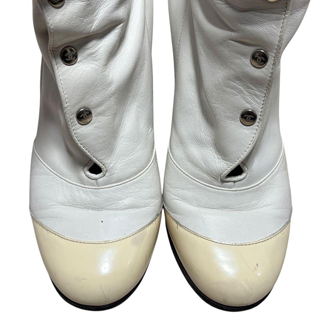 CHANEL シャネル ココマーク ボタン ブーツ 36 1/2