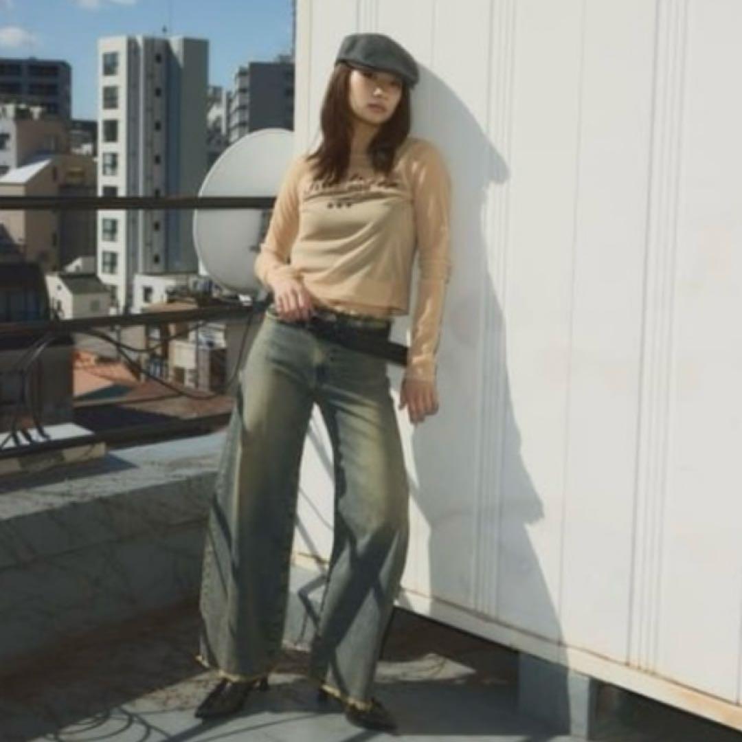 新品　LAGUA GEM CUT OFF LOOSEY ジーンズデニム 24