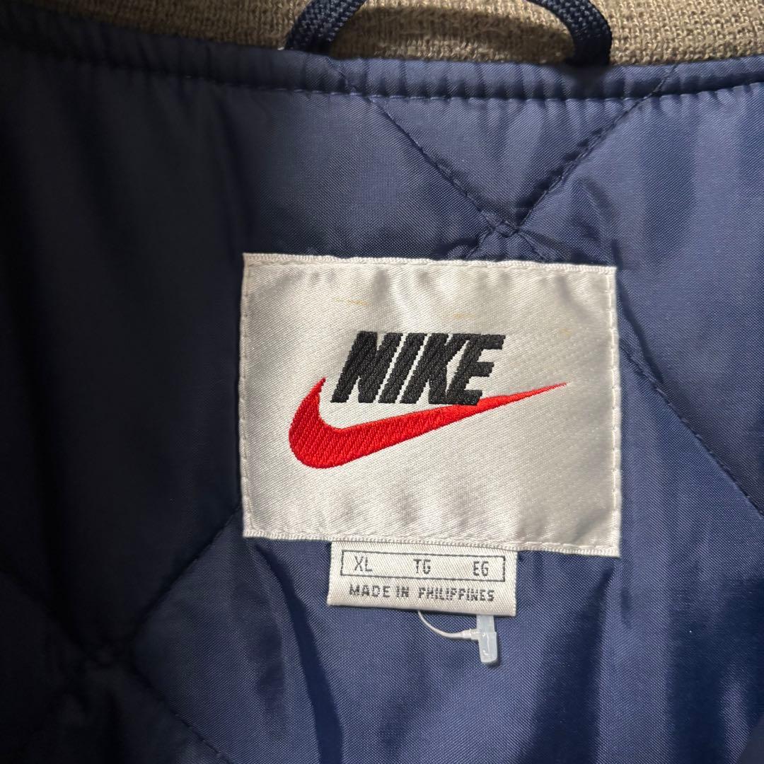 90's✨Old NIKE 銀タグ　ナイロンジャケット　ハーフジップ　中綿　XL