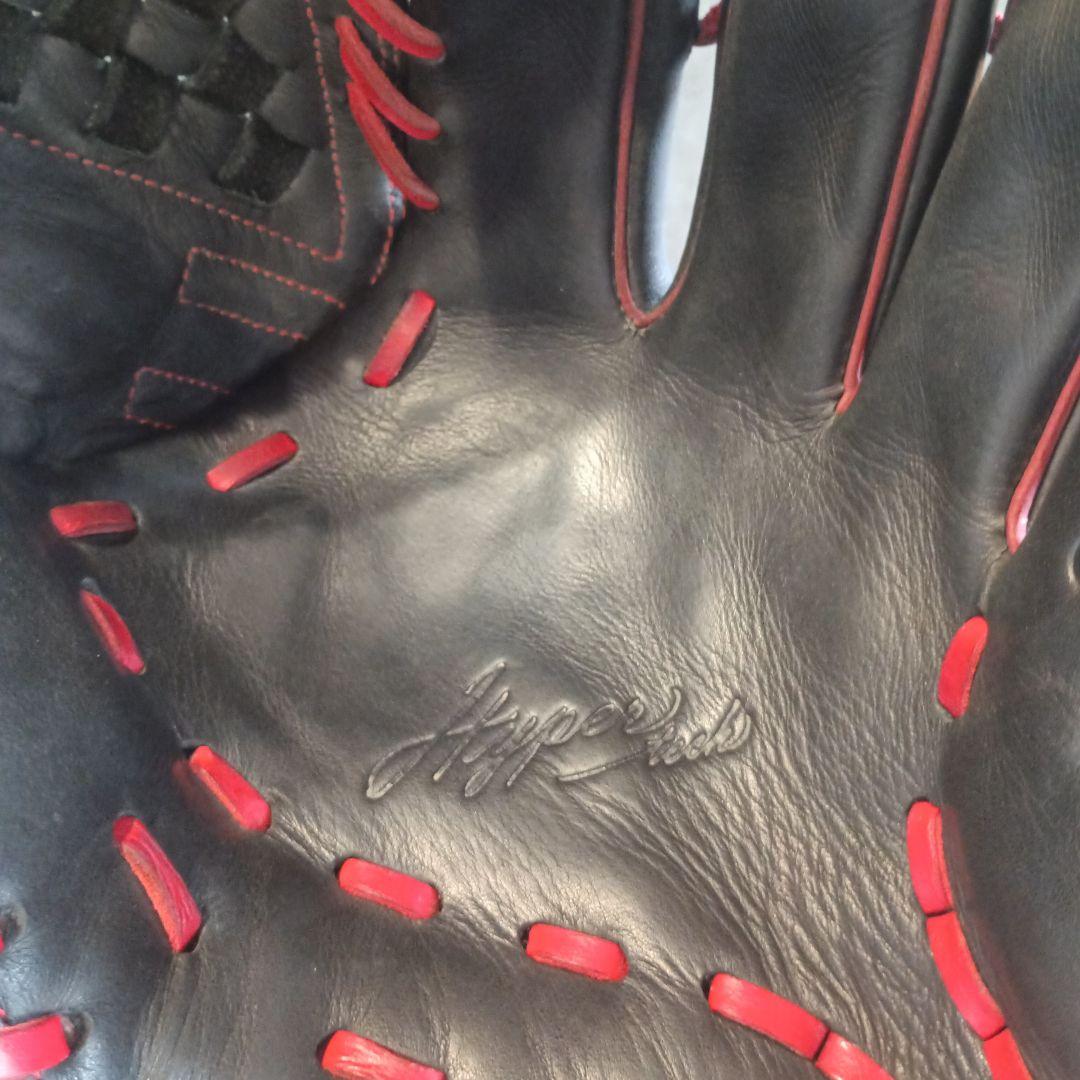 Rawlings 軟式グローブ 黒/赤 大人用　ピッチャー用