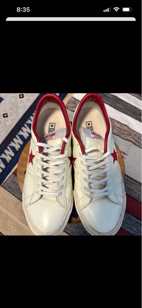 ホワイト/レッド スター付きスニーカー　みっきー