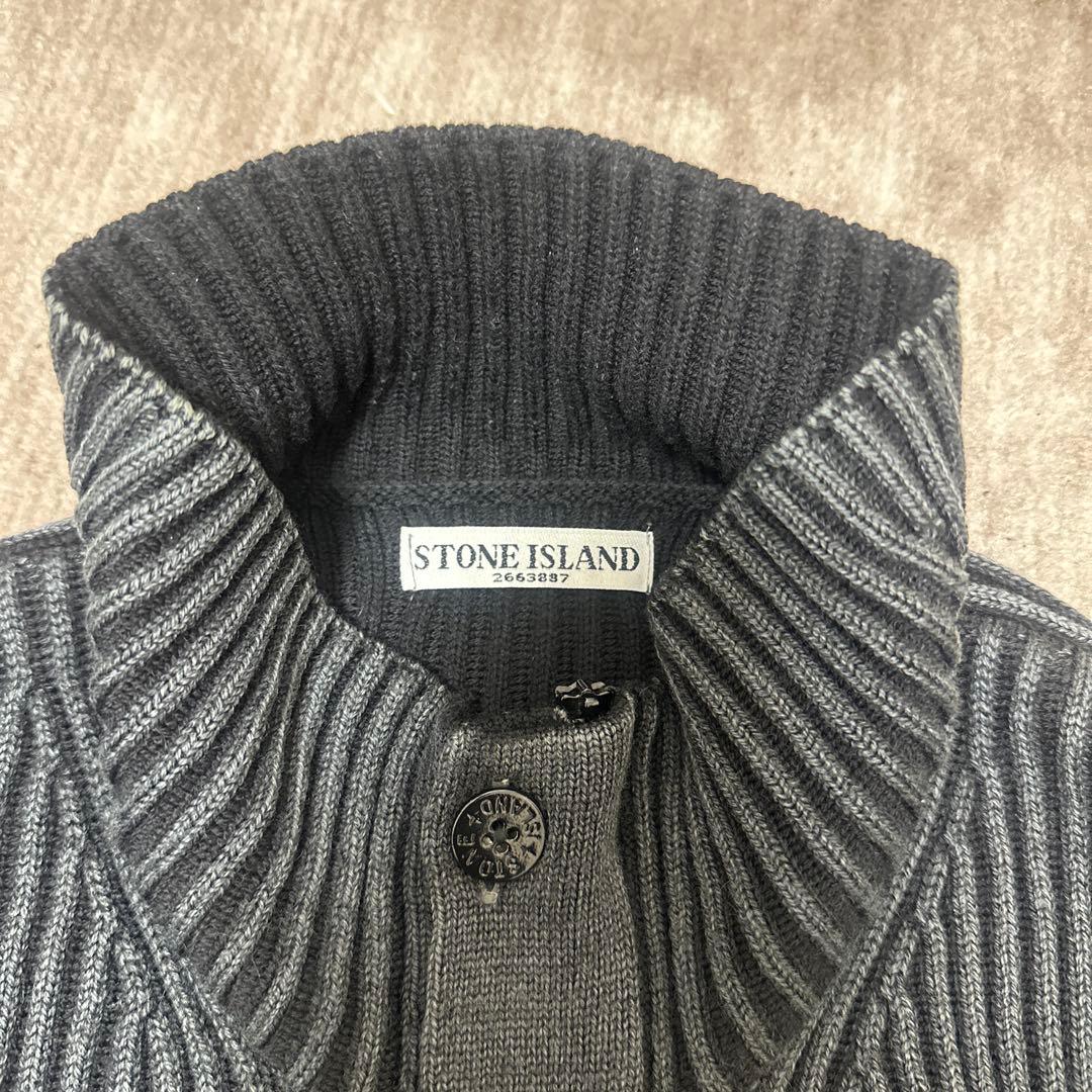 ストーンアイランドリブジップニット