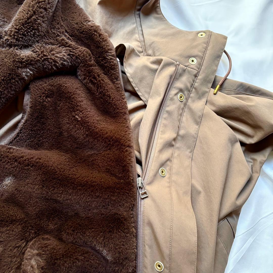 極美品❣️PLST ボア ベスト マウンテンパーカー 3WAY ゆったり コートL