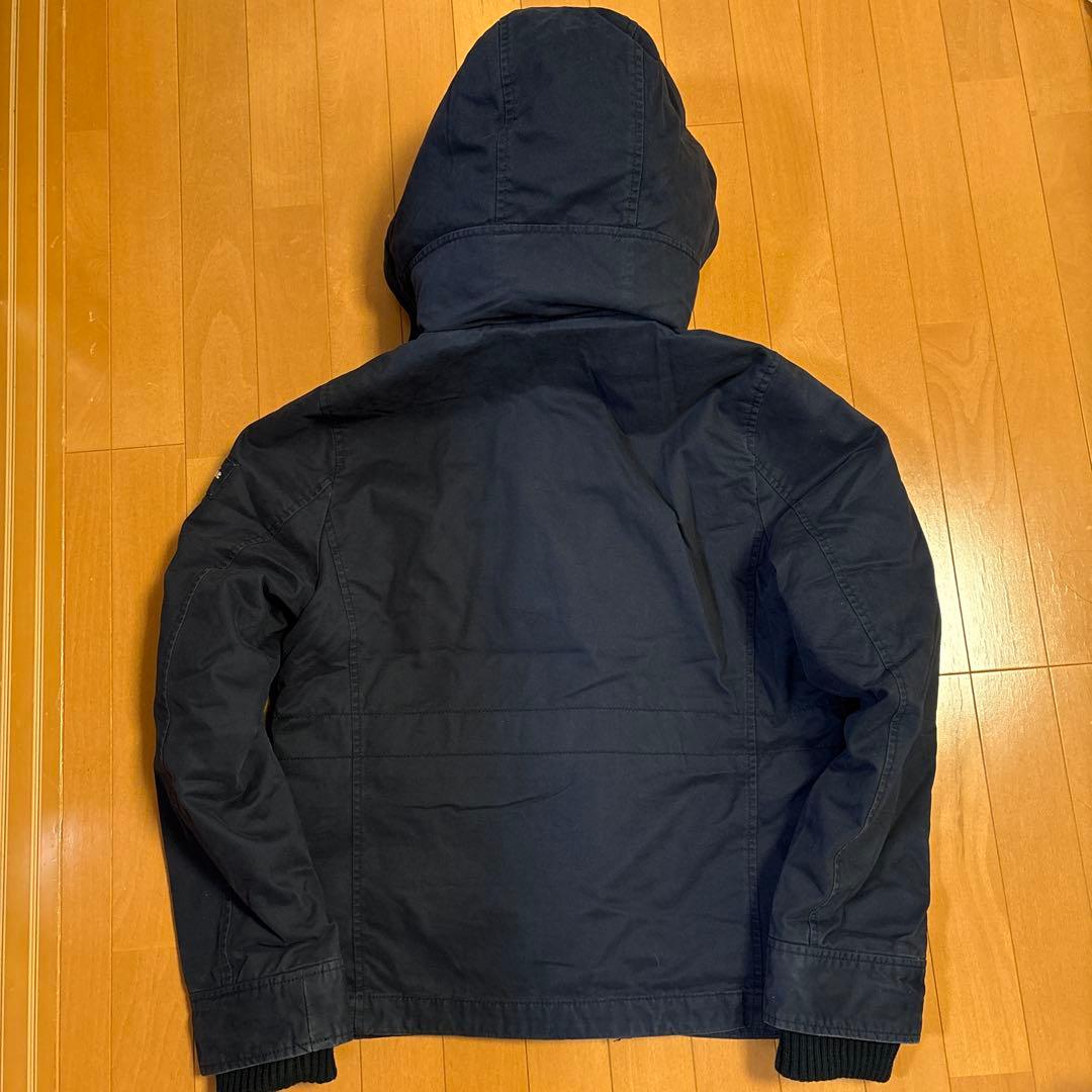 Abercrombie & Fitch フード付きミリタリージャケットネイビーＬ