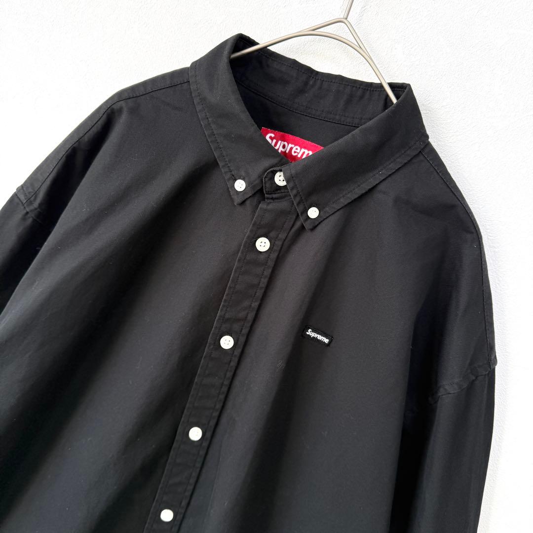 【ウォンビン着用✨】シュプリーム スモールボックスロゴ長袖シャツ 黒 M 美品◎
