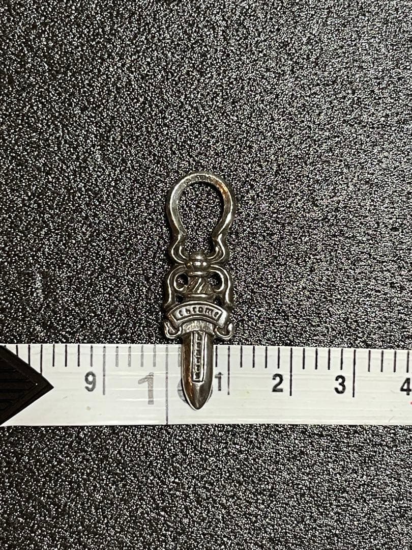 【正規品】クロムハーツ 5 ダガー ジップ チャーム シルバー ネックレス