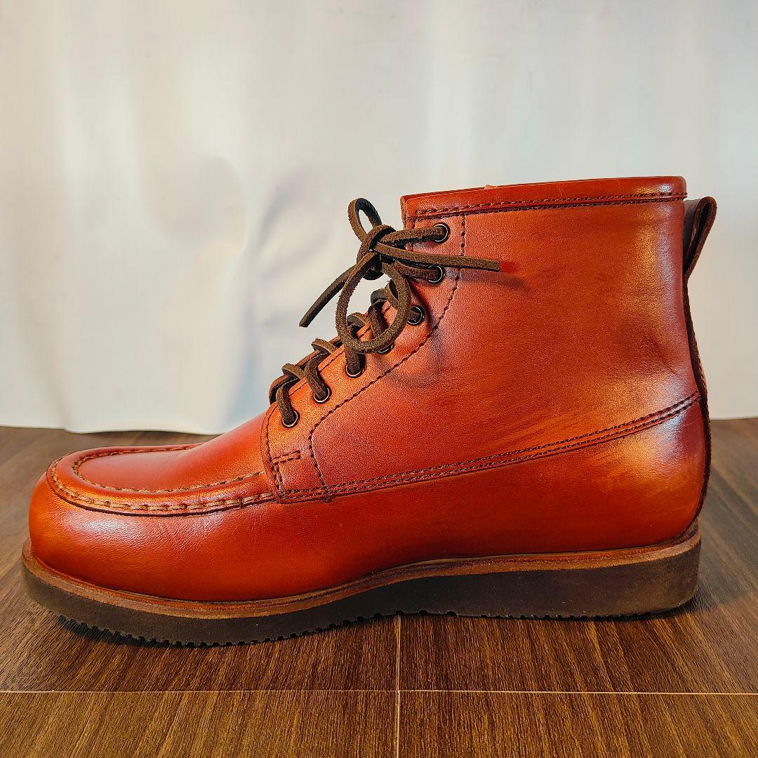 【未使用級極美品】HEELANDTOE　高級バーガンディワークブーツ　イタリア製