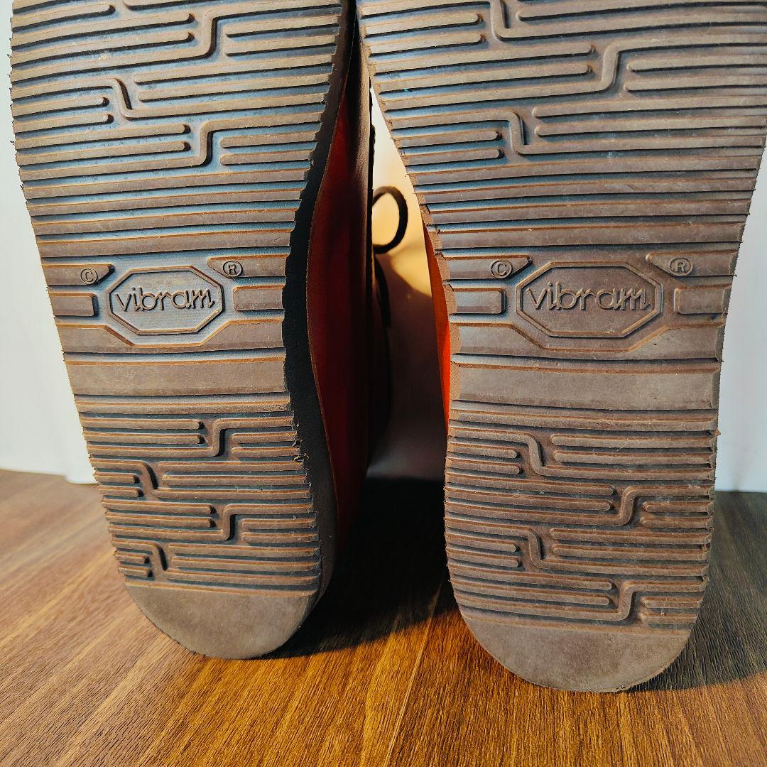 【未使用級極美品】HEELANDTOE　高級バーガンディワークブーツ　イタリア製