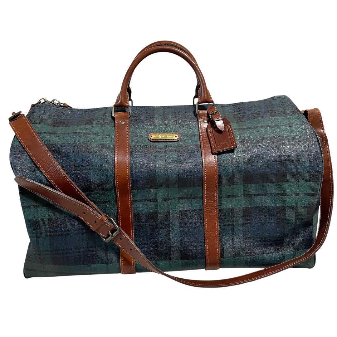 Polo Ralph Lauren ボストンバッグ チェック 大容量 ラージ