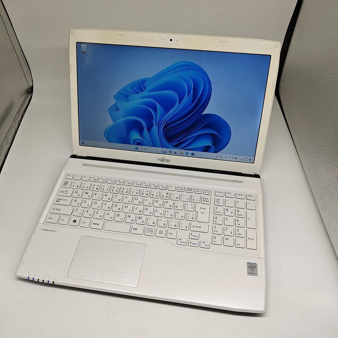 【富士通】AH53 高性能i7 SSD256GB 16GB ホワイト ノートPC