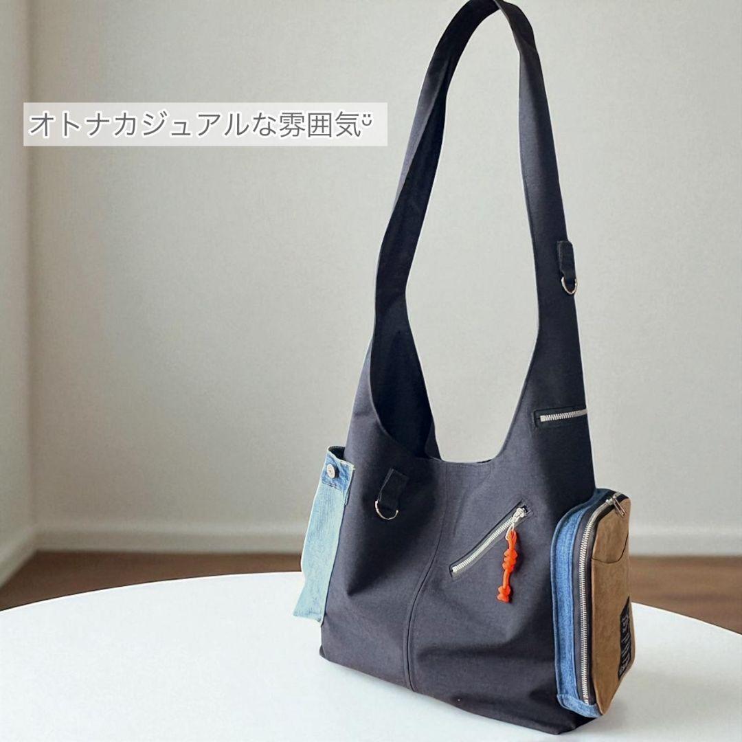 マルチポケット ショルダーバッグ／コーデュラブラック