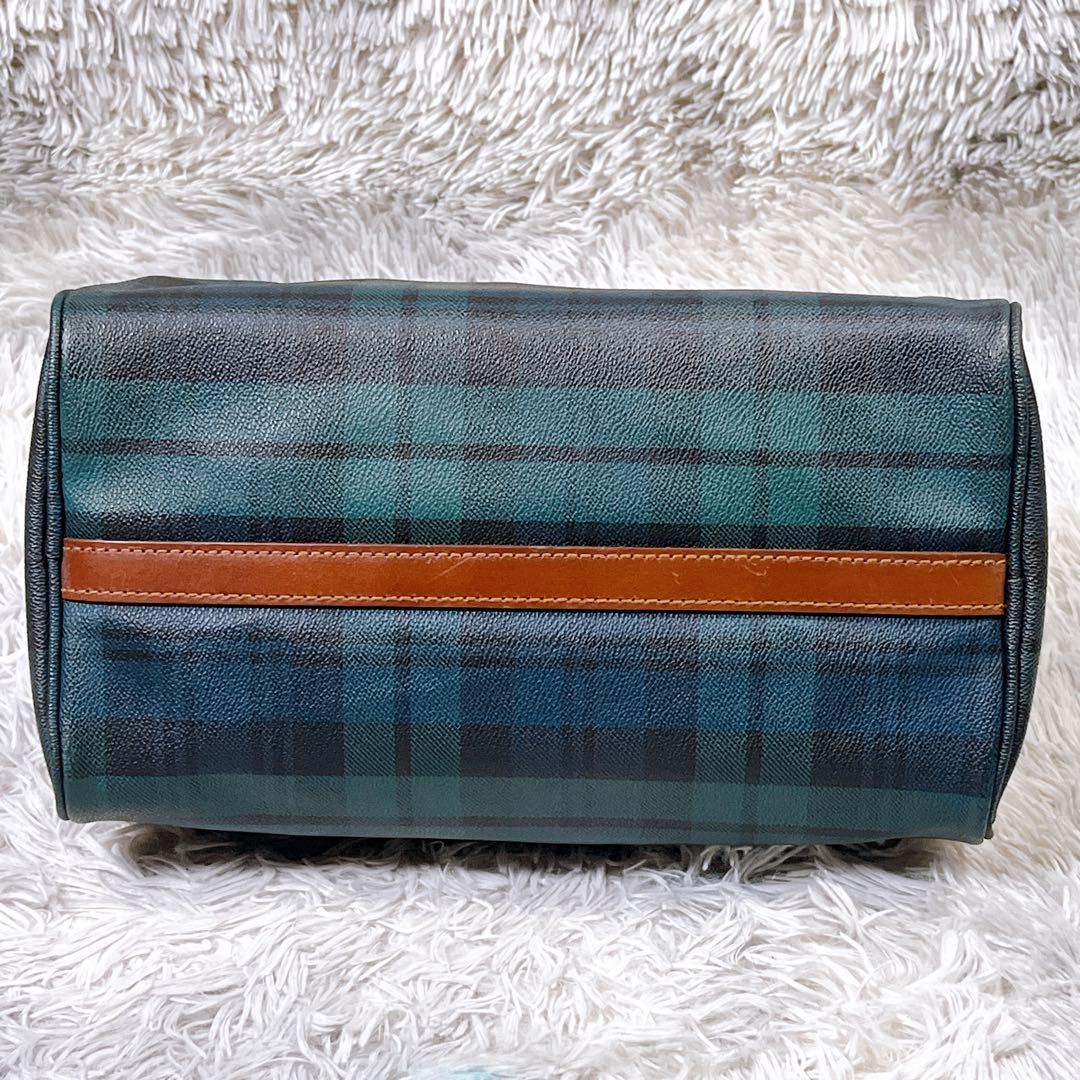 ☆美品☆【ポロラルフローレン】ミニボストン　バッグ　ブラックウォッチ　PVC