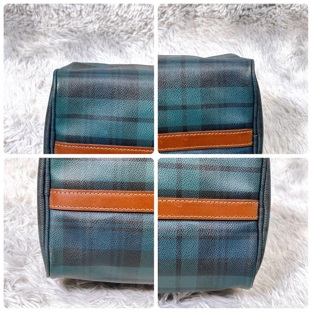 ☆美品☆【ポロラルフローレン】ミニボストン　バッグ　ブラックウォッチ　PVC