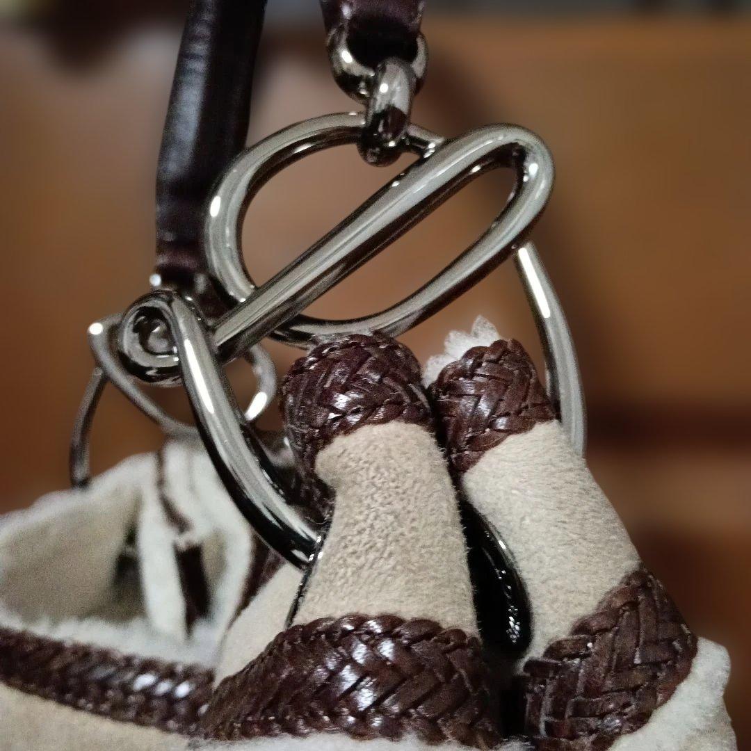 LOEWE　素敵なムートンのオシャレバック　メタルロゴ　2/8まで