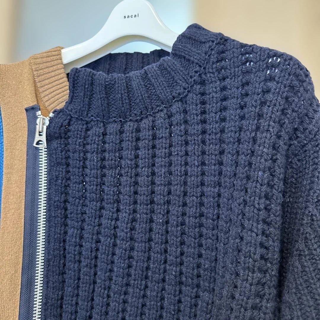 sacai 20AW ジップアップウールニットブルゾン サイズ3