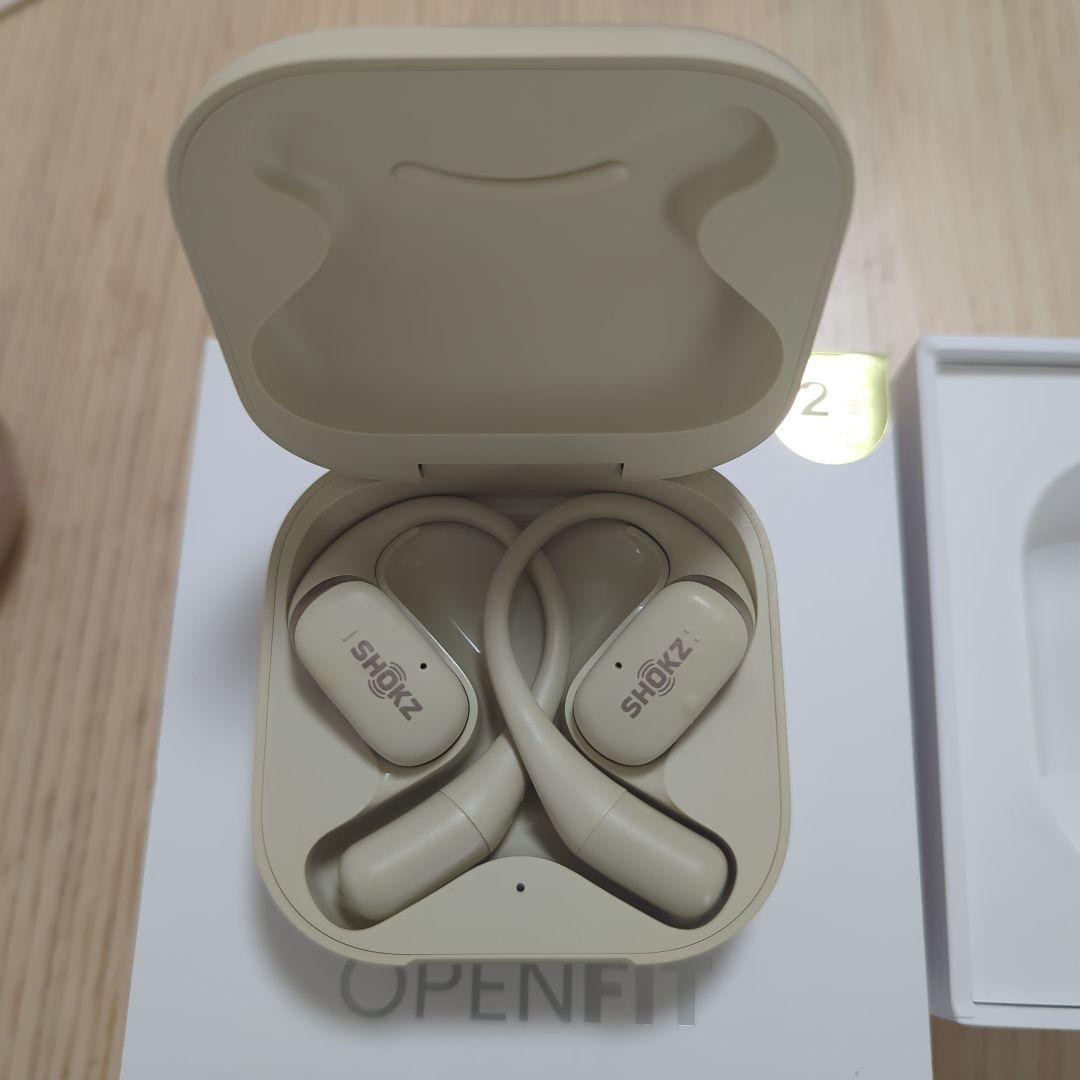 SHOKZ OPENFIT ワイヤレスイヤホン アイボリー