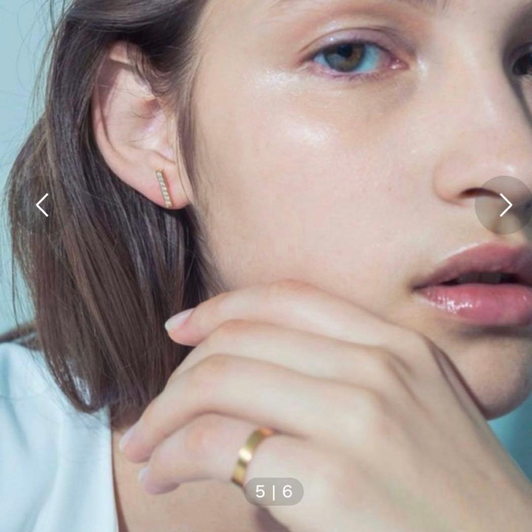 ete ストレートクリアビジュー ピアス