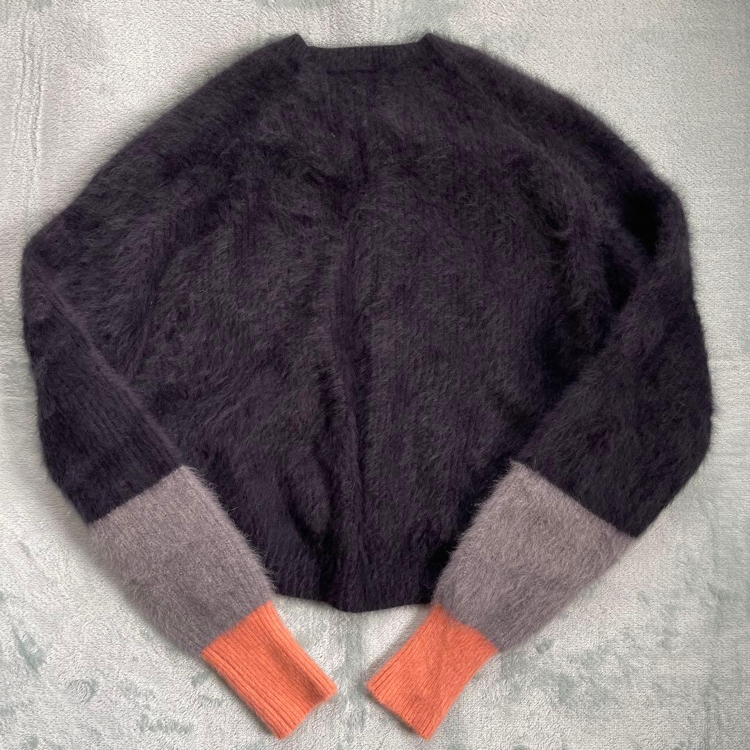 【リリーリン】シャギーニット セーター カシミア　フォックス クルーネック