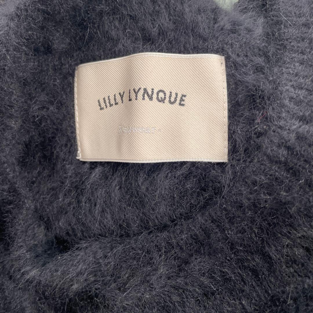 【リリーリン】シャギーニット セーター カシミア　フォックス クルーネック