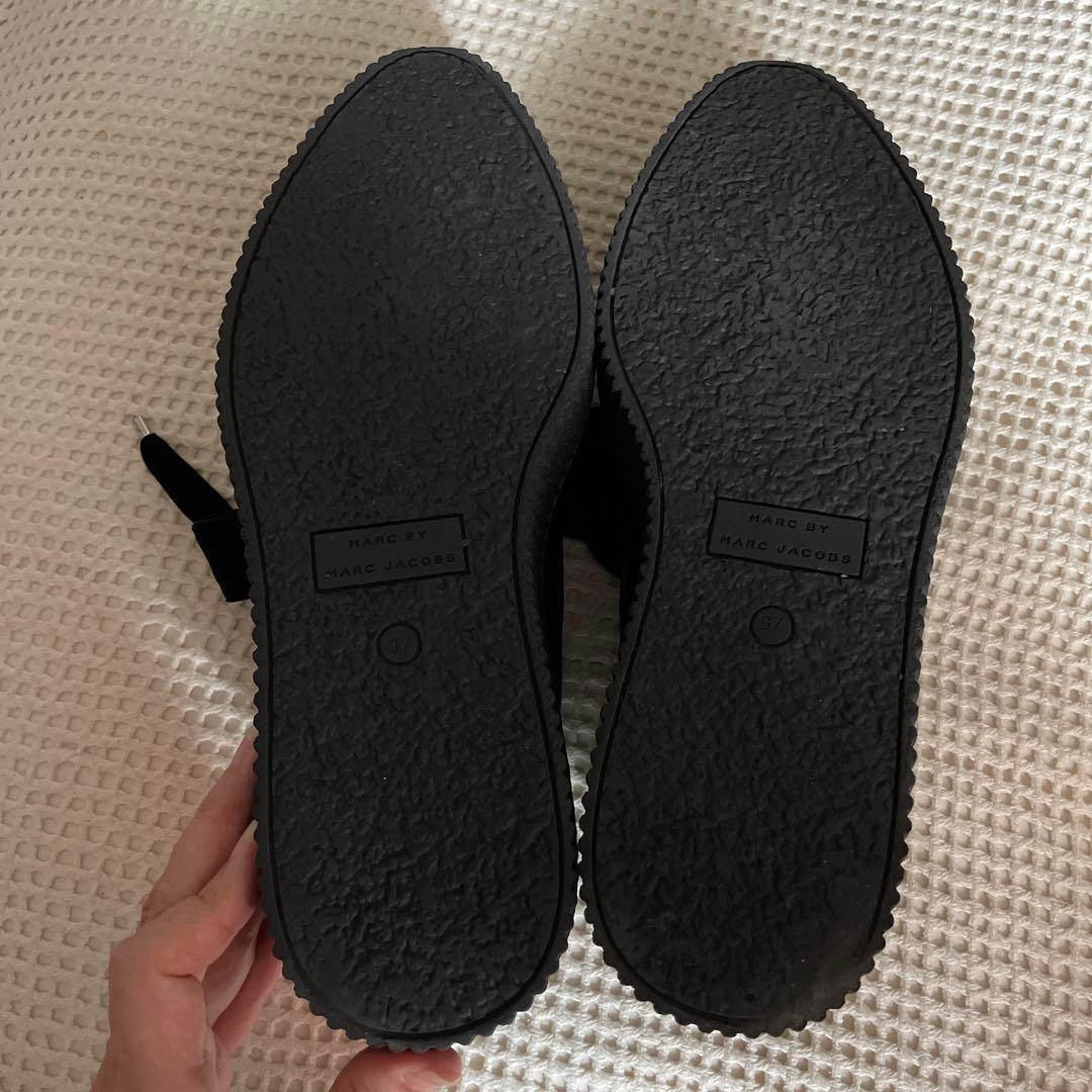 マークバイ　マークジェイコブス　リボン　ローファー 厚底　靴　シューズ　黒　37