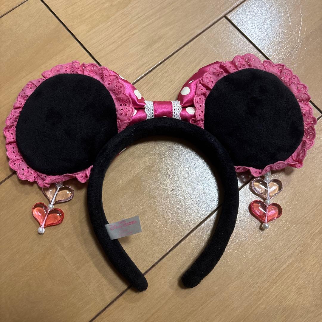 ディズニー カチューシャ 水玉リボン